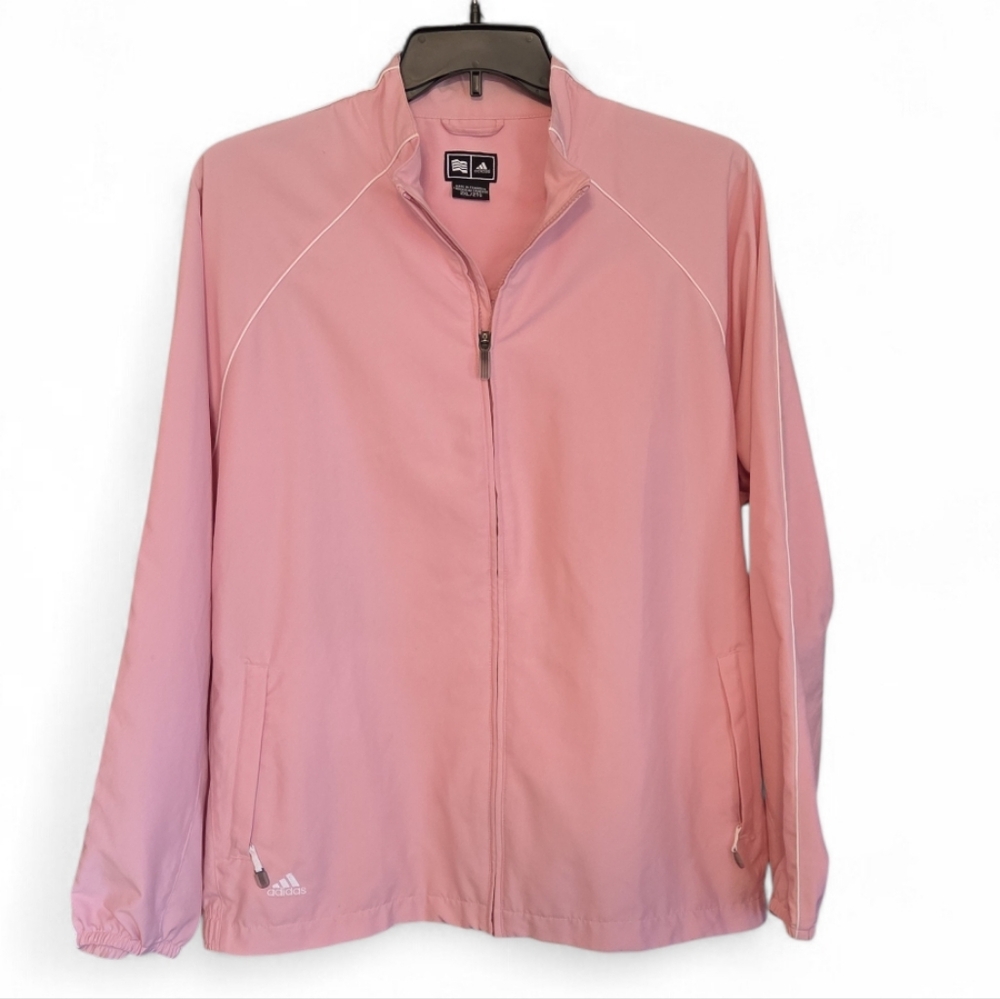 Adidas Women's Light Pink Bomber Windbreaker Jacket - Picture 2 of 5